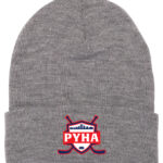 PYHA LOGO-beanieCUFF24frontHEATHERGREY