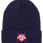 PYHA LOGO-beanieCUFF24frontNAVY