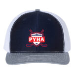 PYHA LOGO-hat24frontNAVYWHITEHEATHER